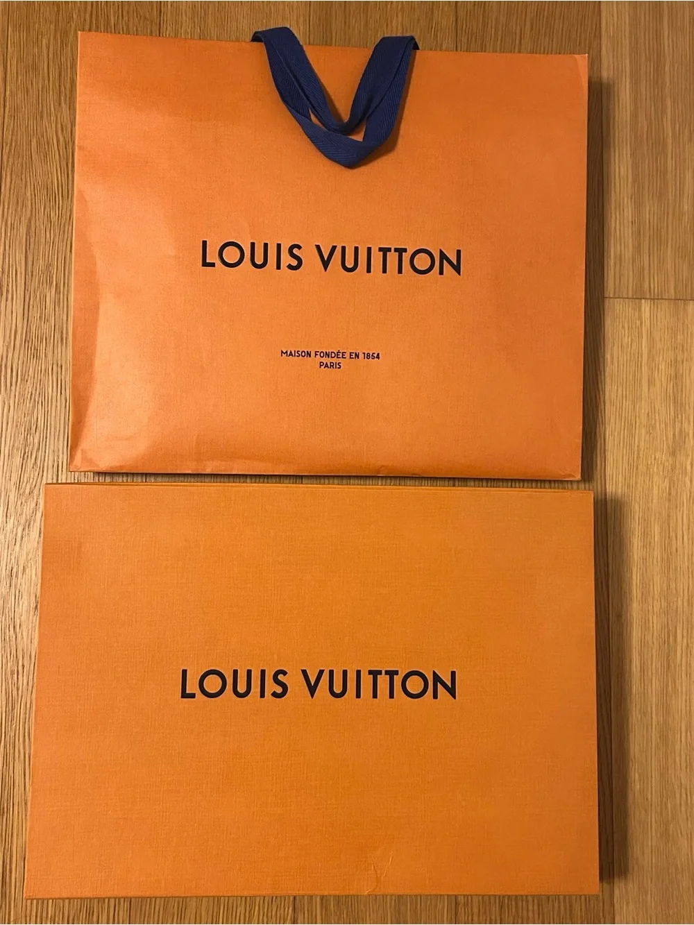 Louis Vuitton gift box and shopping bag